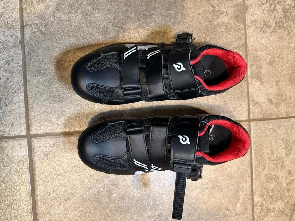 Peloton Cycling Shoes Size 41 US Women’s 10–10.5 Black Red Spin Bike Shoes